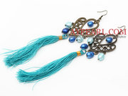 New Design Blue Series Tassel Dangle Earrings